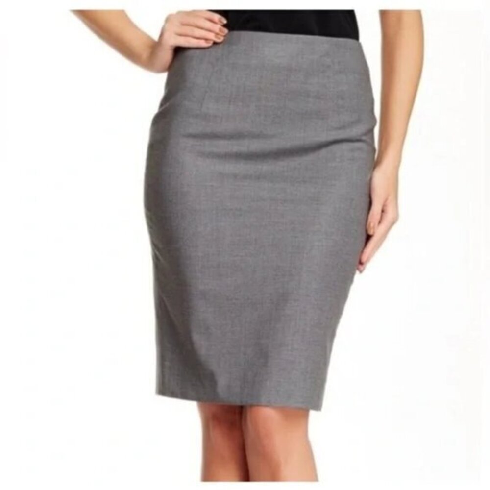 Boss Hugo Boss Vilina Gray Career Pencil Skirt Size 2 NWT